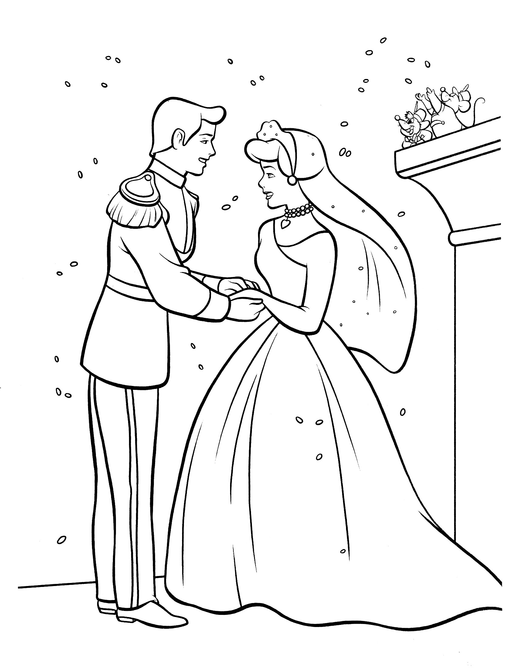 1700x2200 Princess Cinderella Coloring Pages Printable