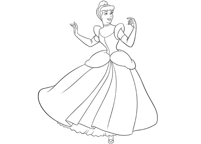700x500 Princess Cinderella Coloring Pages