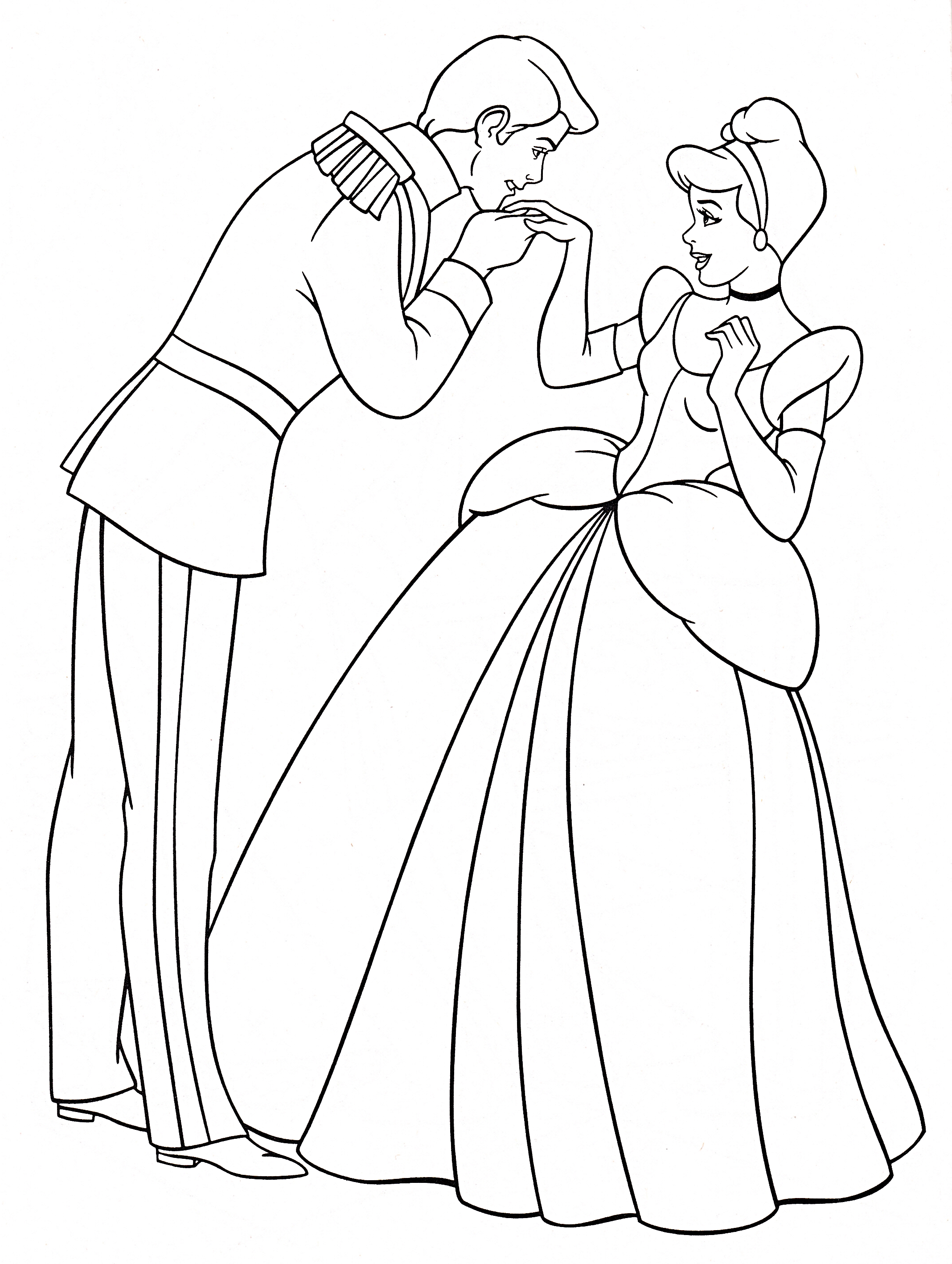 2136x2836 Walt Disney Coloring Pages Prince Charming Amp Princess, Cinderella