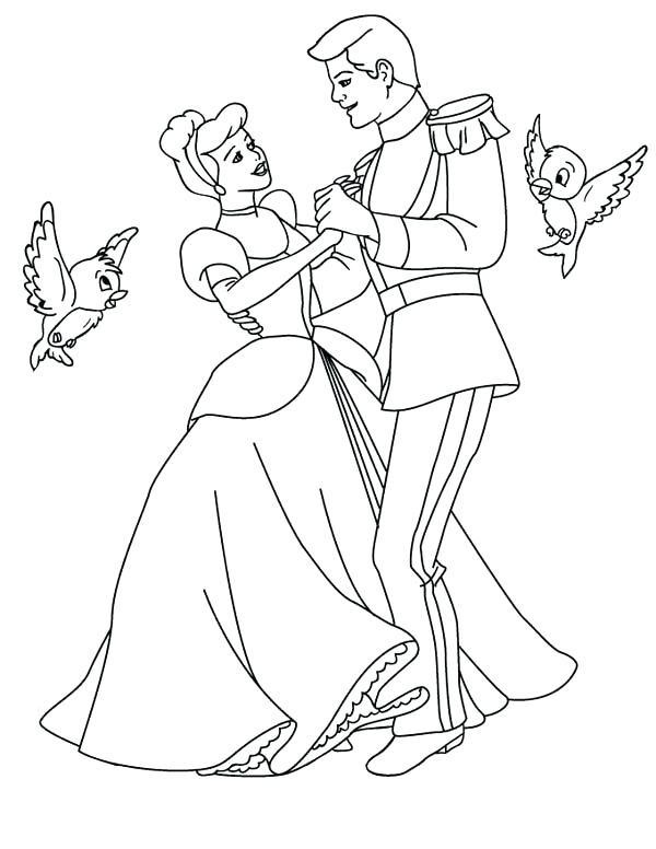 600x776 Printable Cinderella Coloring Pages