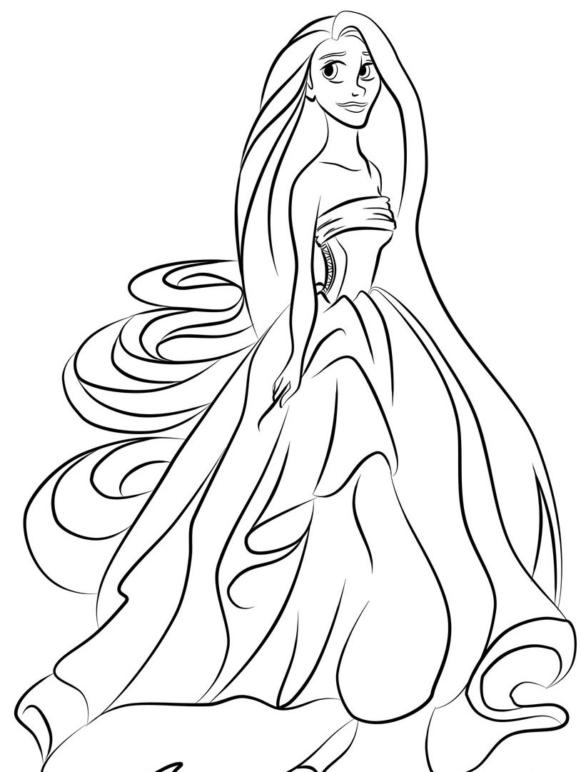 814x1081 Princess Coloring Pages