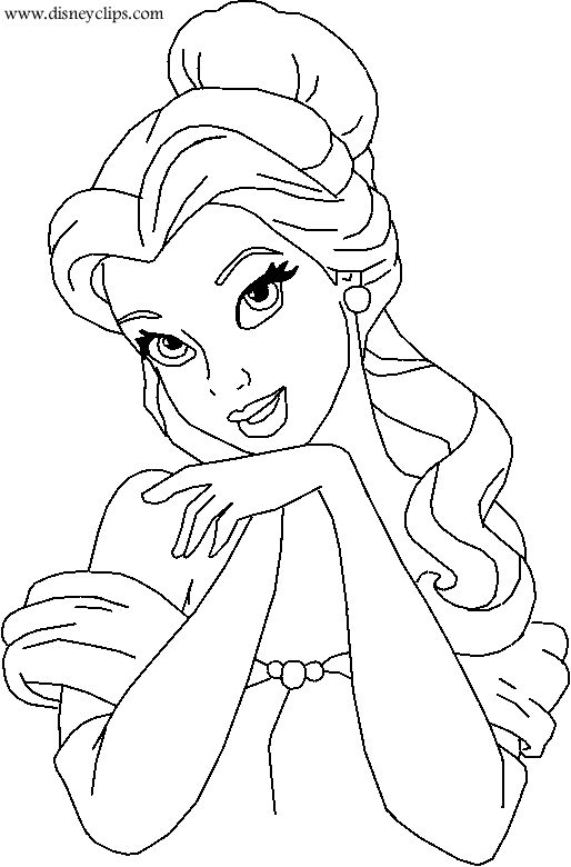 Princess Coloring Pages Belle