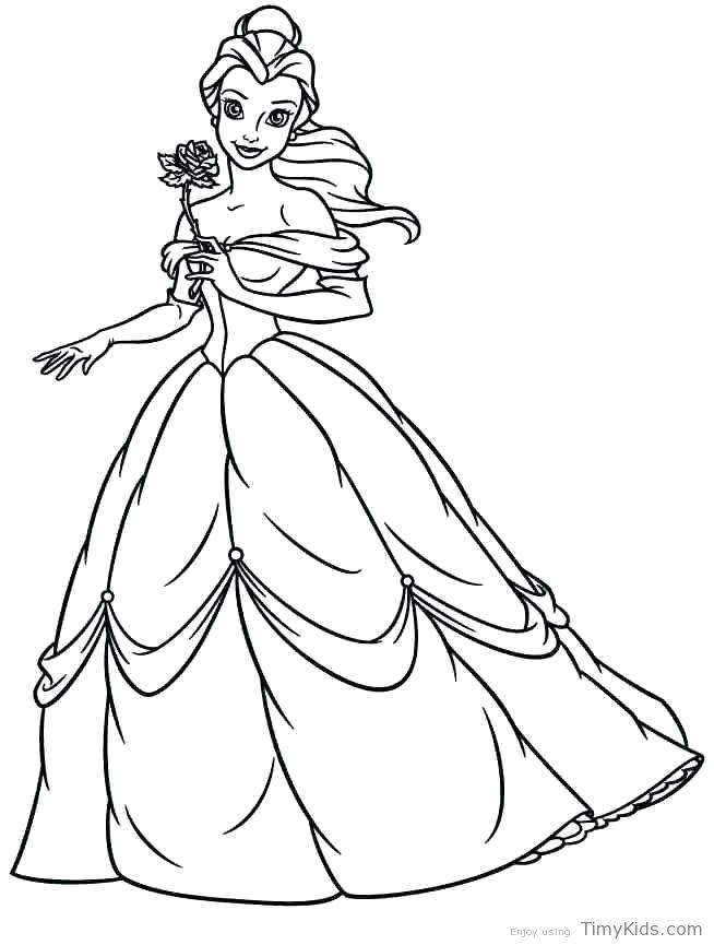 Princess Coloring Pages Belle at GetColorings.com | Free printable ...