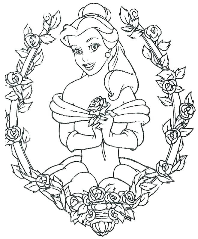 Full Page Disney Princess Coloring Pages Belle Packed Colouring 660x794 Full Page Disney Princess Coloring Pages Belle Packed Colouring