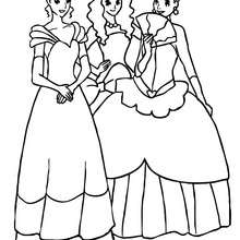 Princesses Dresses Coloring Pages 220x220 Princesses Dresses Coloring Pages