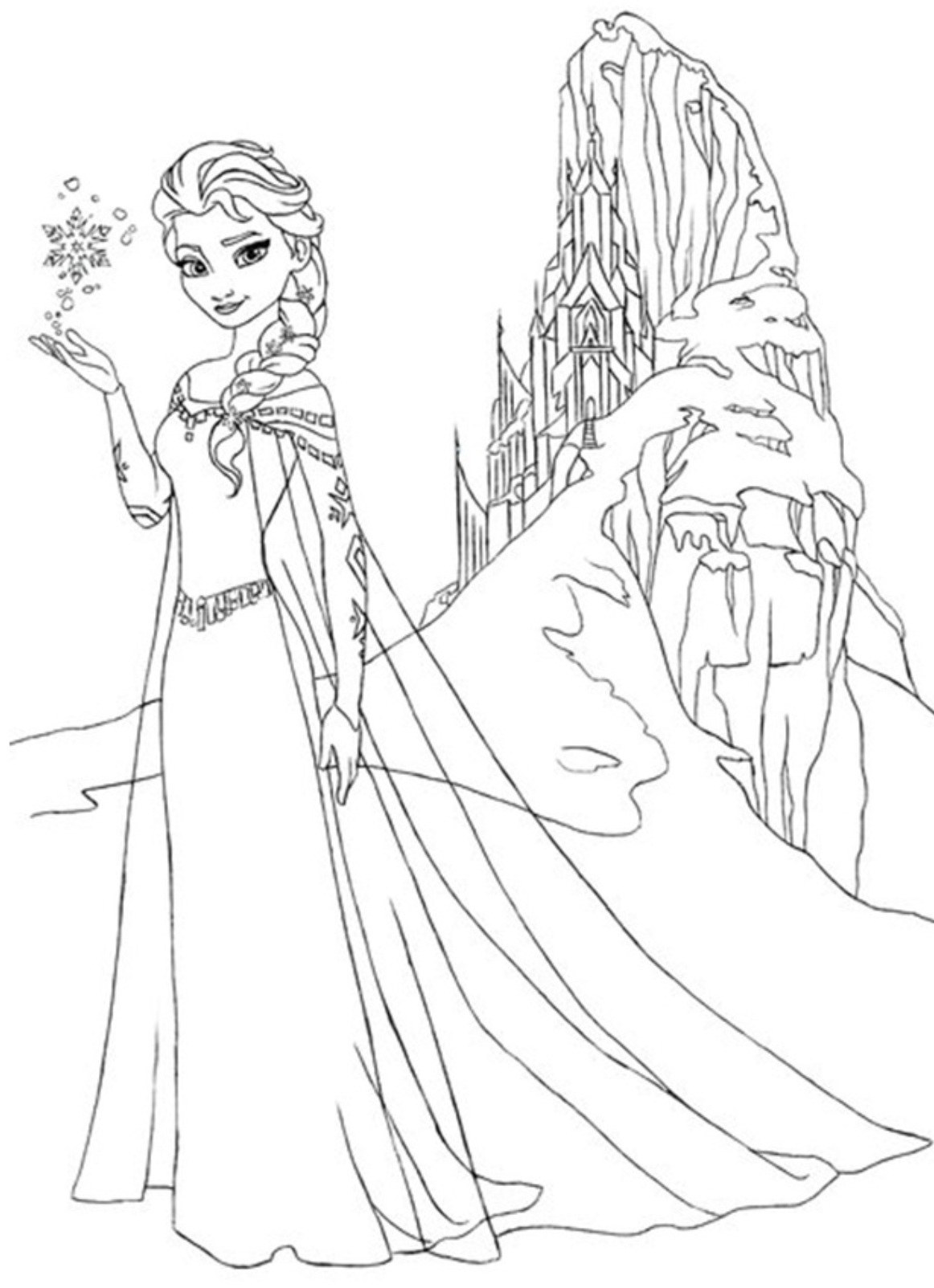 1162x1604 Beautiful Princess Elsa Frozen Coloring Pages