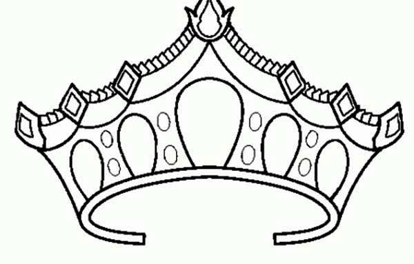 600x383 Drawing Of Princess Crown Coloring Page