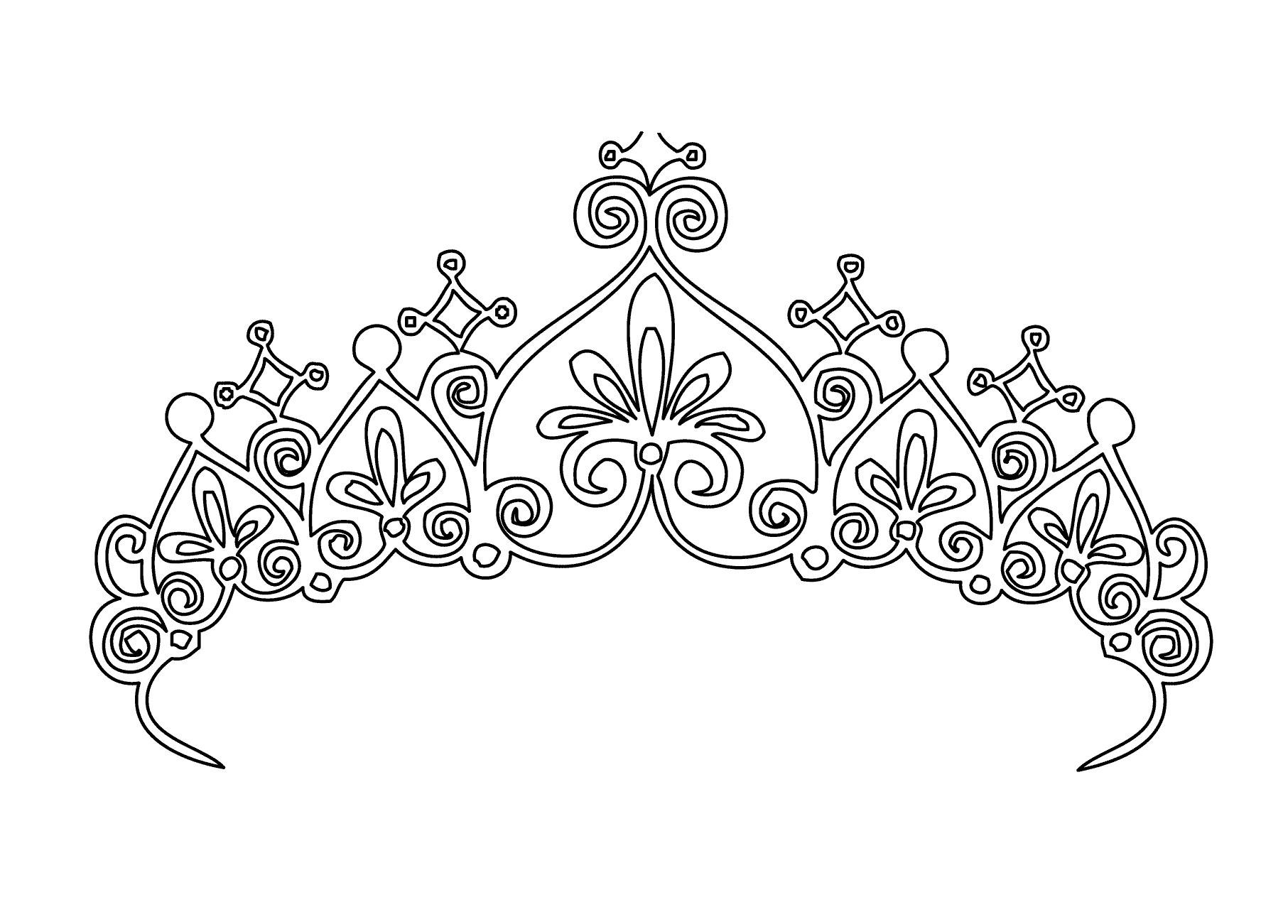 1813x1277 Pictures Princess Crown Coloring Pages 33 With Additional To Print