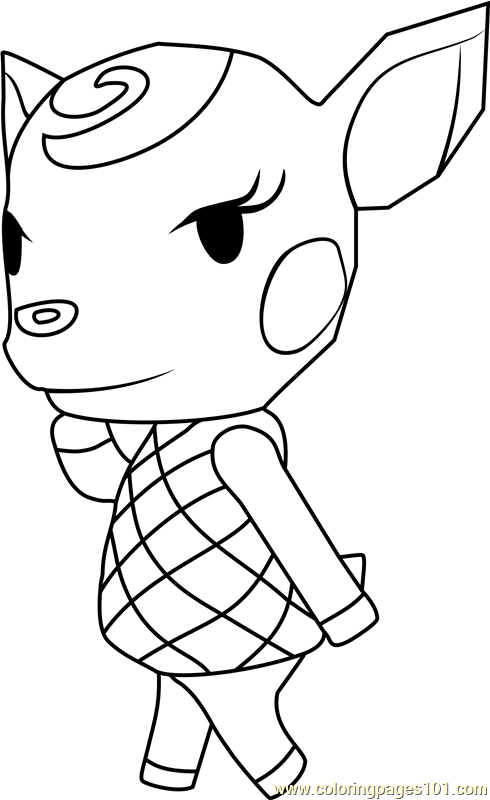 490x800 Diana Animal Crossing Coloring Page