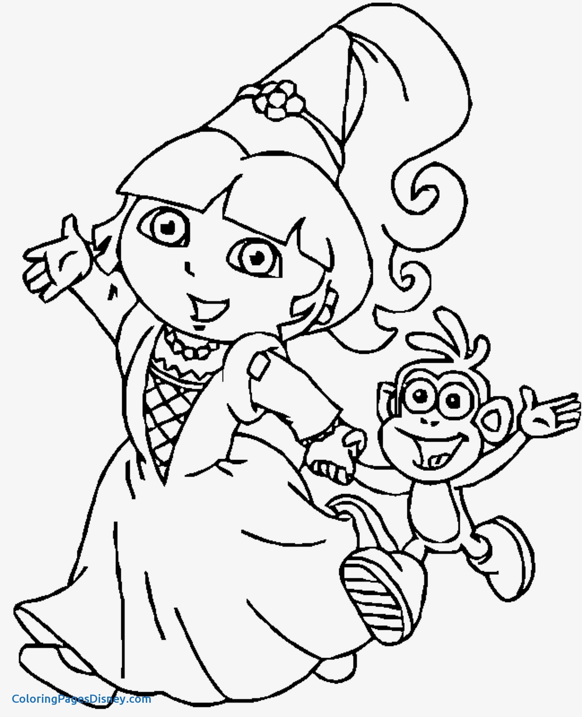 Dora The Explorer Coloring Pages Awesome Simple Dora Princess 2000x2465 Dora The Explorer Coloring Pages Awesome Simple Dora Princess