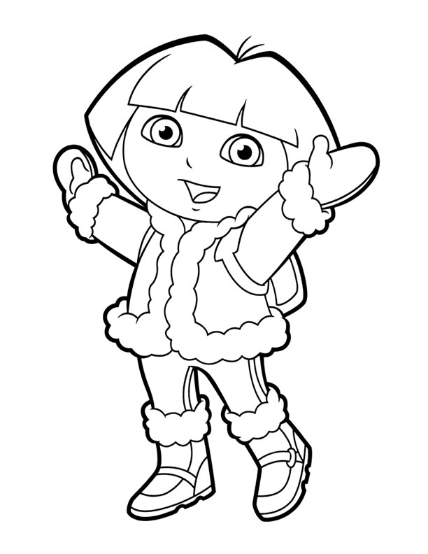 Dora Coloring 612x792 Dora Coloring