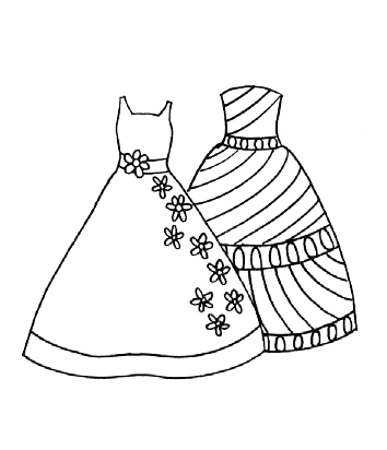 354x412 Fashion Tips Blog Dresses Coloring Pages