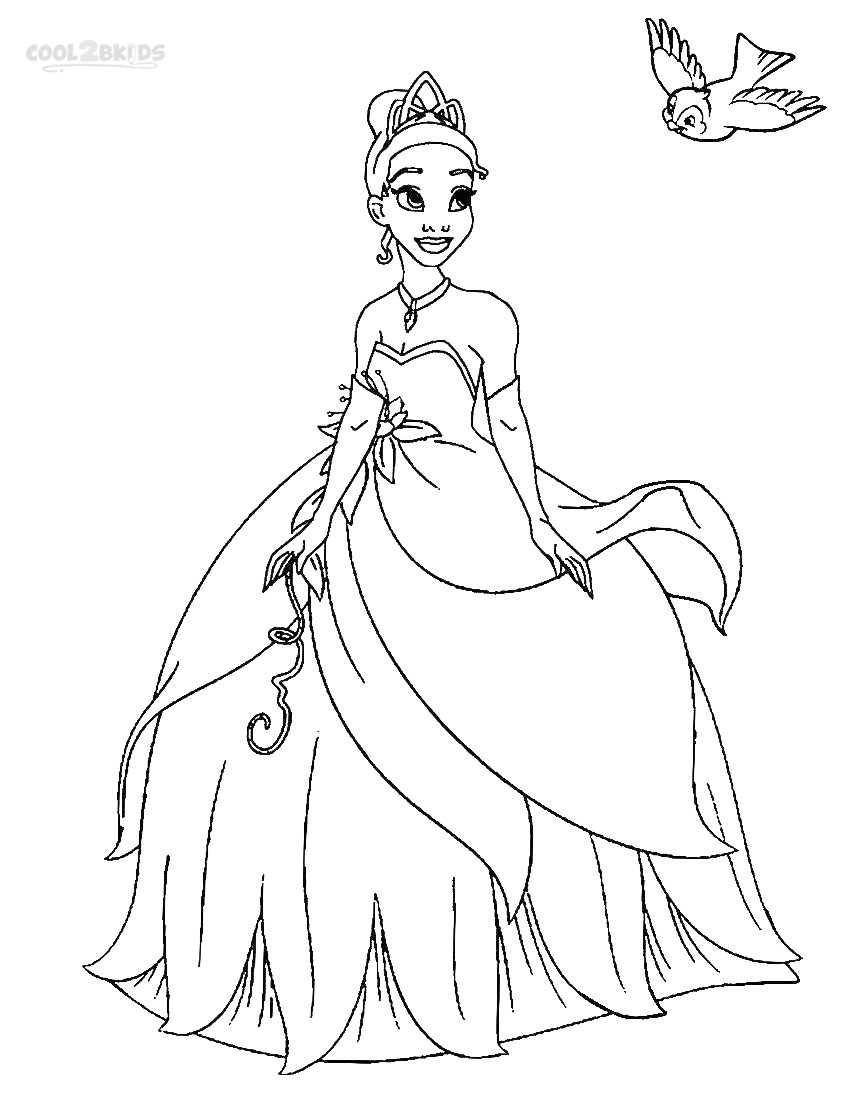 850x1100 Printable Princess Tiana Coloring Pages For Kids Cool2bkids