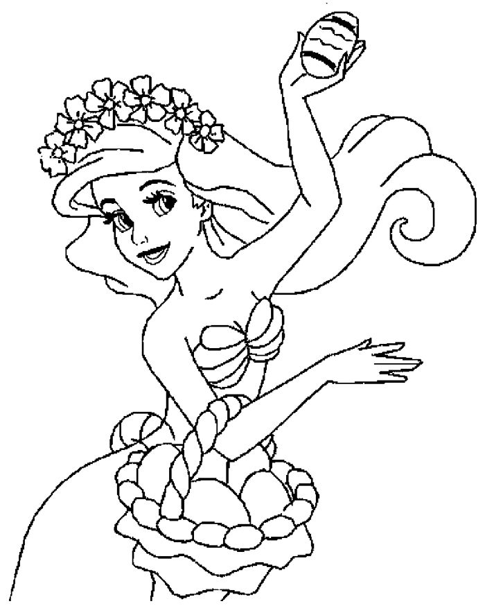 700x887 Happy Princess Ariel Coloring Page Princess Ariel