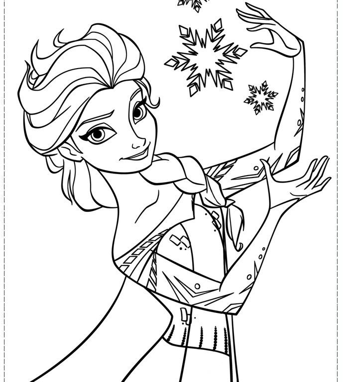 Kids Coloring Pages Princess Elsa Color Bros 691x768 Kids Coloring Pages Princess Elsa Color Bros