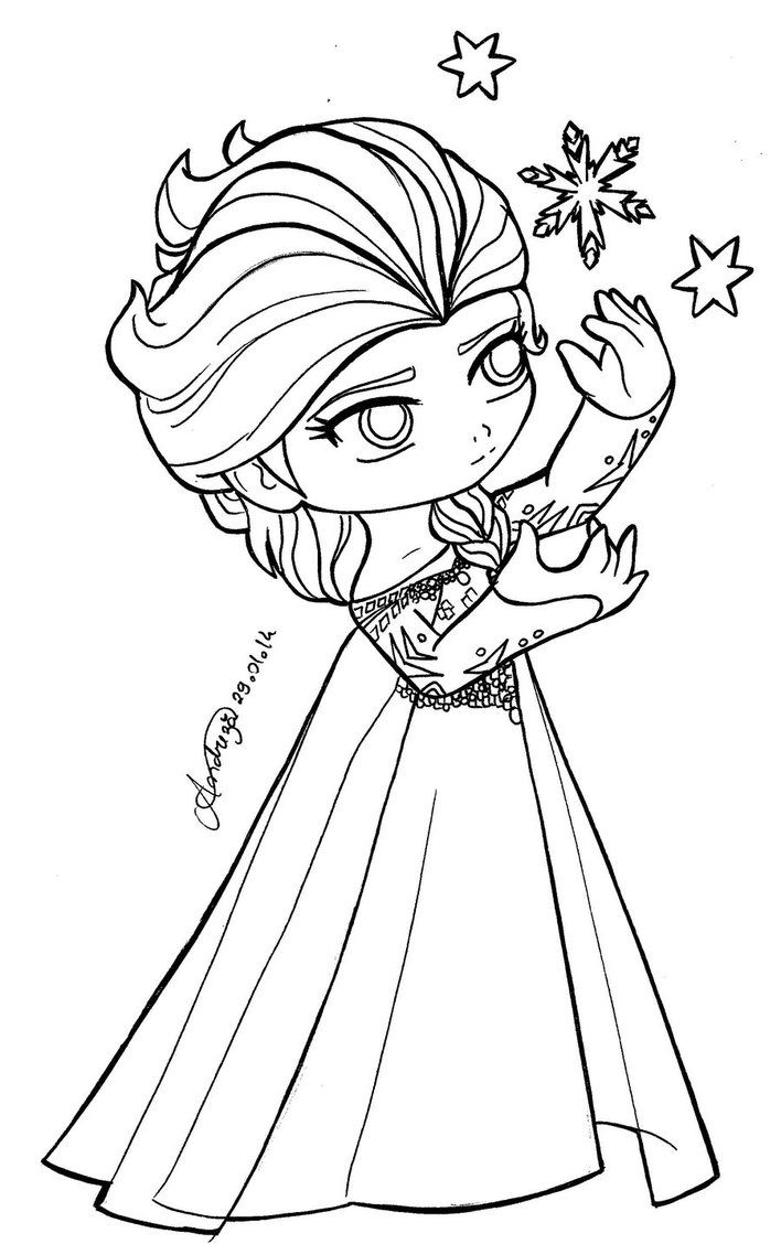Chibi Princesses Chibi Queen Elsa 708x1128 Chibi Princesses Chibi Queen Elsa