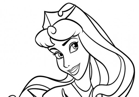 Princess Aurora Face Coloring Page Image Clipart Images 476x333 Princess Aurora Face Coloring Page Image Clipart Images