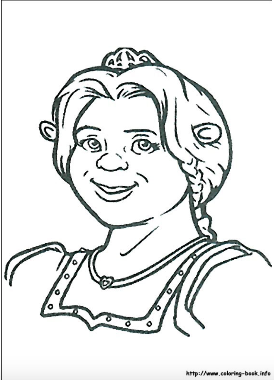 Princess Fiona From Shrek Coloring Page Princess Fiona 934x1294 Princess Fiona From Shrek Coloring Page Princess Fiona