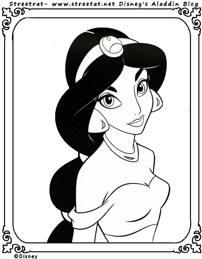 841x1077 Jasmine Clipart Coloring Page
