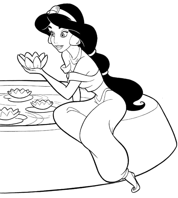 676x751 Jasmine Printable Coloring Pages Jasmine Coloring Pages Printable