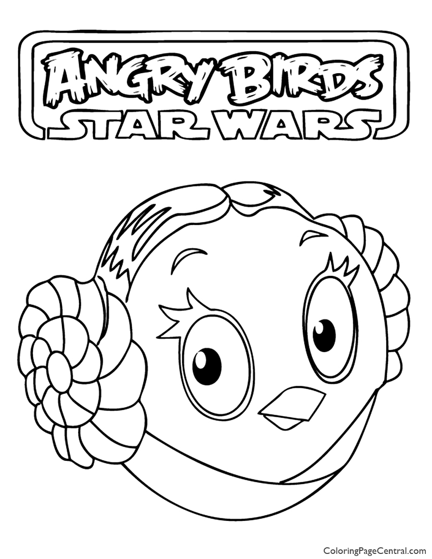 Angry Birds Star Wars Princess Leia 01 Coloring Page Coloring 850x1100 Angry Birds Star Wars Princess Leia 01 Coloring Page Coloring