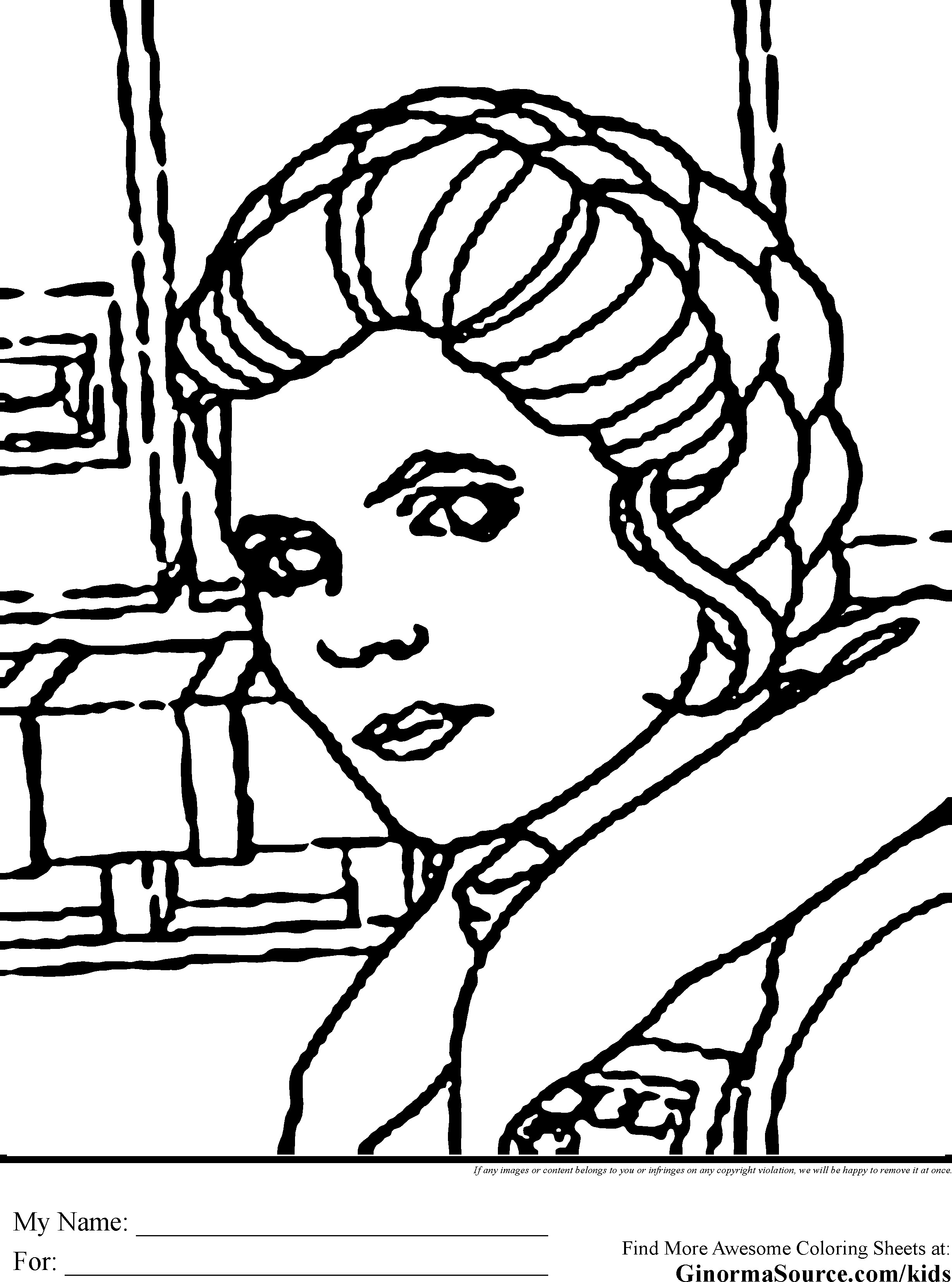 2459x3310 Princess Leia Coloring Page Nice Printable Pages Easy To Color