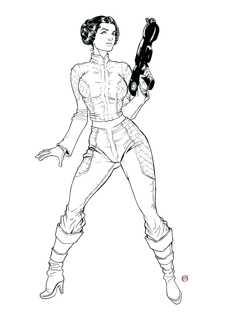 736x1013 Princess Leia Coloring Page Star Wars Princess Coloring Sheets