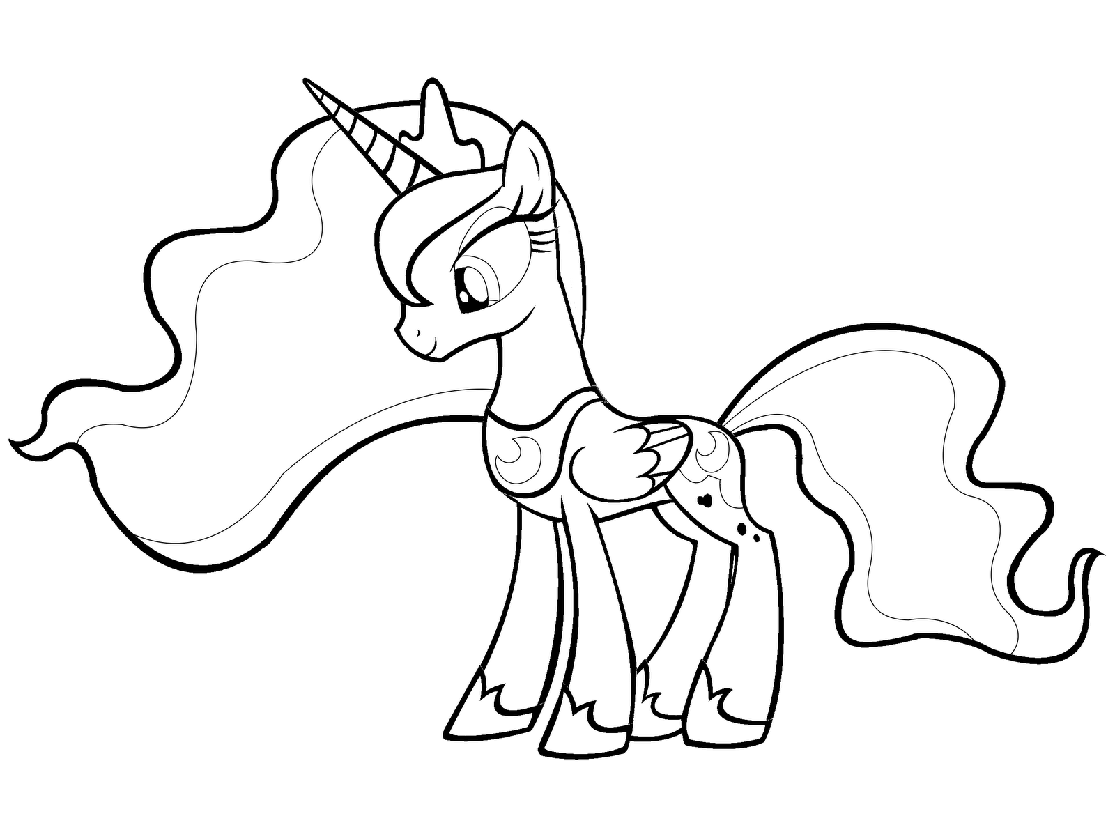 1600x1204 My Little Pony Princess Luna Coloring Pages