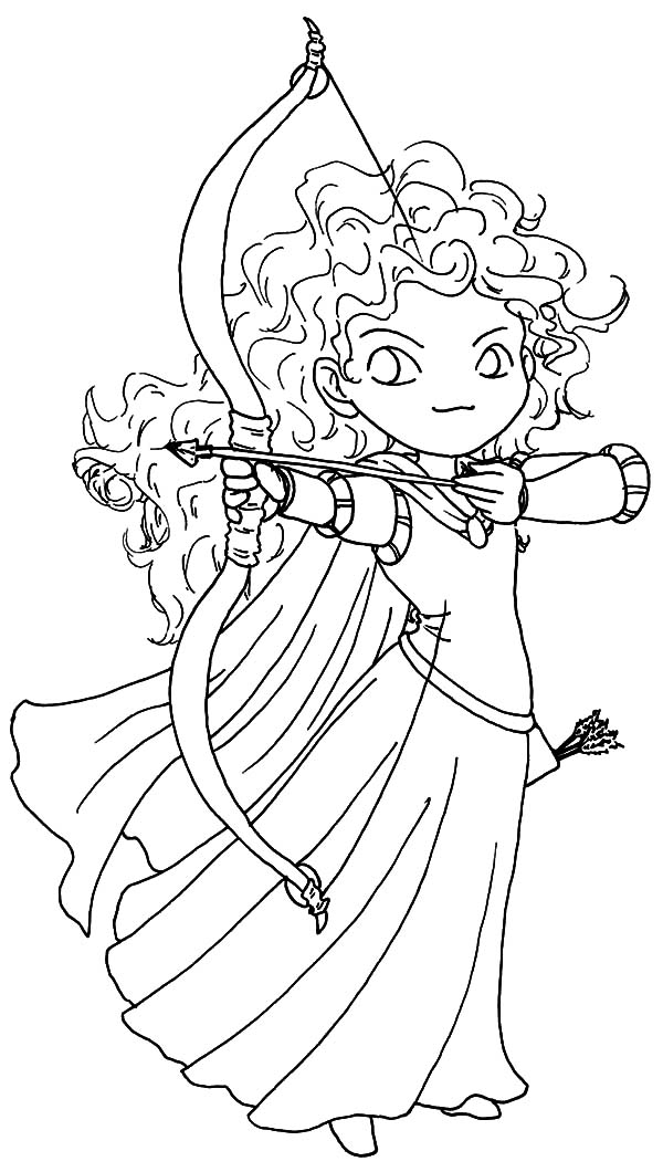 Chibi Brave Princess Merida Coloring Pages Color Luna 600x1060 Chibi Brave Princess Merida Coloring Pages Color Luna