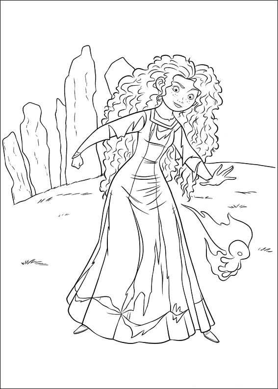 Disney Brave Coloring Pages Princess Merida 2 567x794 Disney Brave Coloring Pages Princess Merida 2