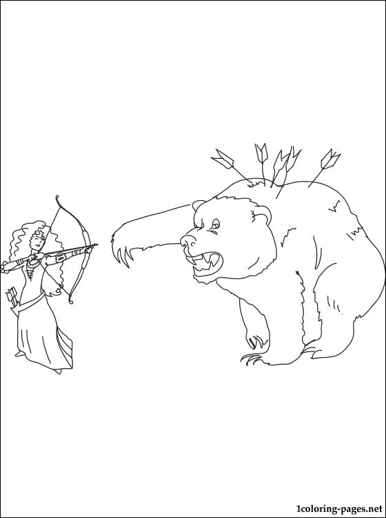 Princess Merida And Mor'Du Coloring Page Coloring Pages 560x750 Princess Merida And Mor'Du Coloring Page Coloring Pages