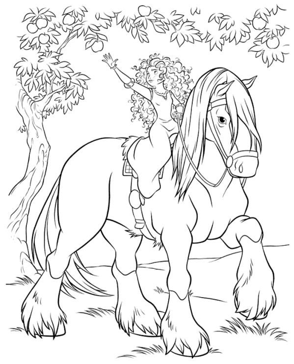 Coloring Page Brave 599x742 Coloring Page Brave