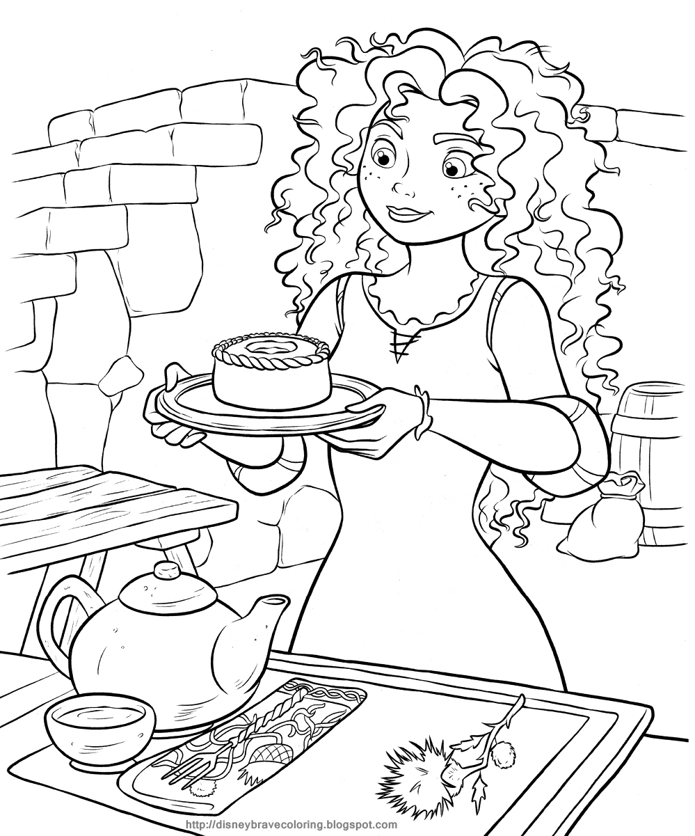 Brave Merida Coloring Pages 999x1201 Brave Merida Coloring Pages