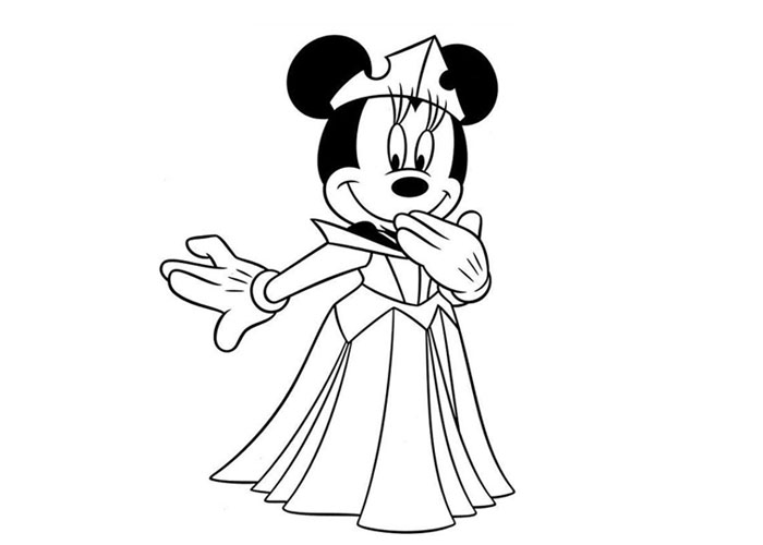 Minnie Mouse Princess Coloring Pages 700x500 Minnie Mouse Princess Coloring Pages