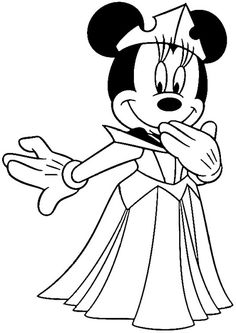 Princess Minnie Mouse Coloring Pages at GetColorings.com | Free ...