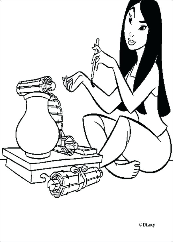 Mulan Coloring Pages Coloring Pages Fa Princess Mulan Coloring 607x850 Mulan Coloring Pages Coloring Pages Fa Princess Mulan Coloring