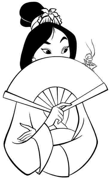 Disney Princess Mulan Coloring Pages 368x600 Disney Princess Mulan Coloring Pages