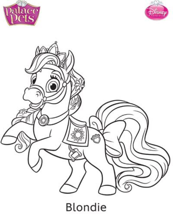 Kids N 36 Coloring Pages Of Princess Palace Pets 595x751 Kids N 36 Coloring Pages Of Princess Palace Pets
