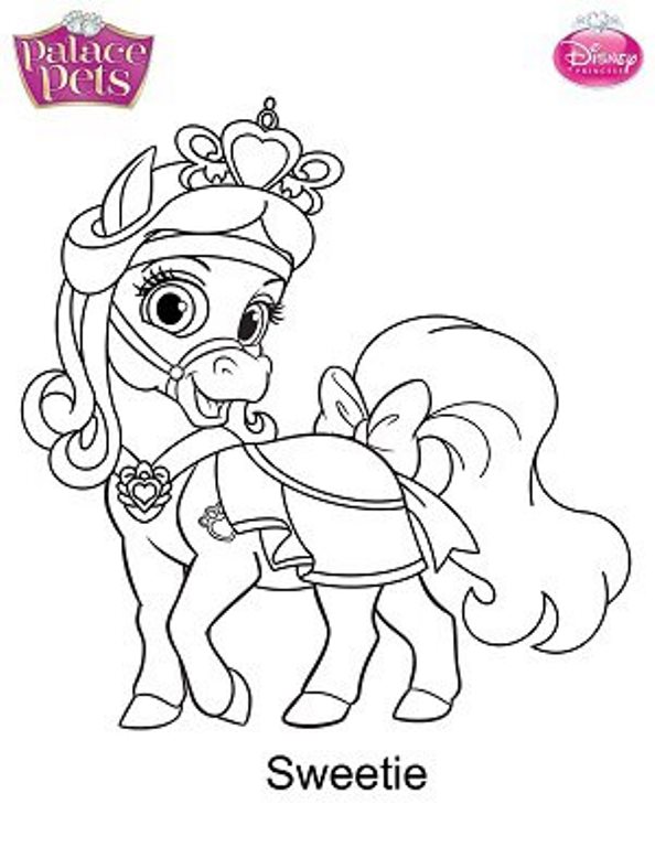 Palace Pets Coloring Pages 594x768 Palace Pets Coloring Pages