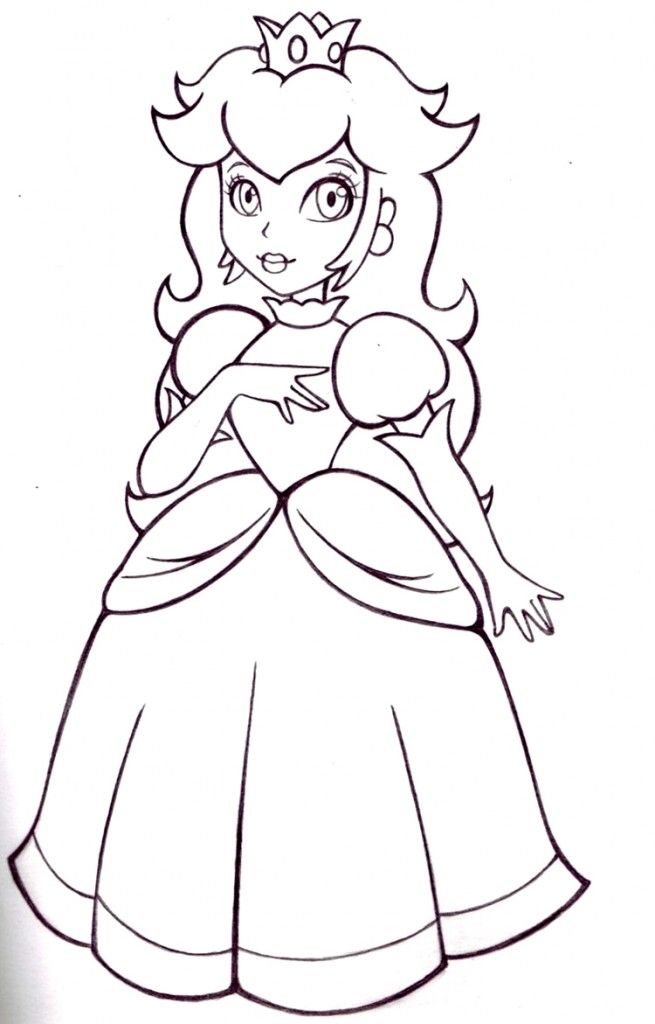 655x1024 Free Princess Peach Coloring Pages For Kids Princess Peach
