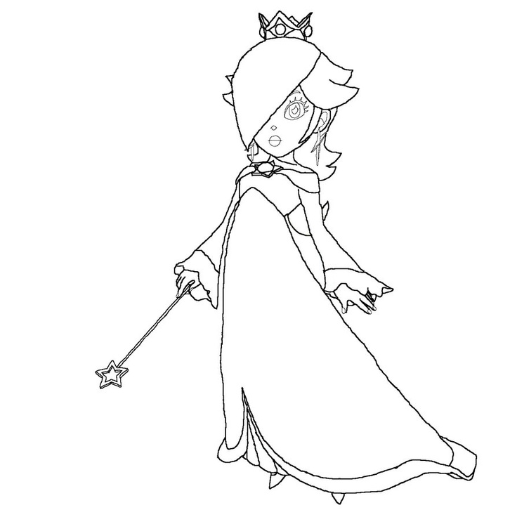 Princesa Rosalina Para Colorear 736x736 Princesa Rosalina Para Colorear