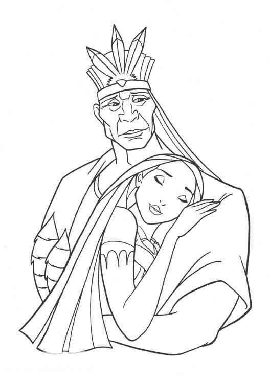 Happy Princess Pocahontas Coloring Pages 526x745 Happy Princess Pocahontas Coloring Pages