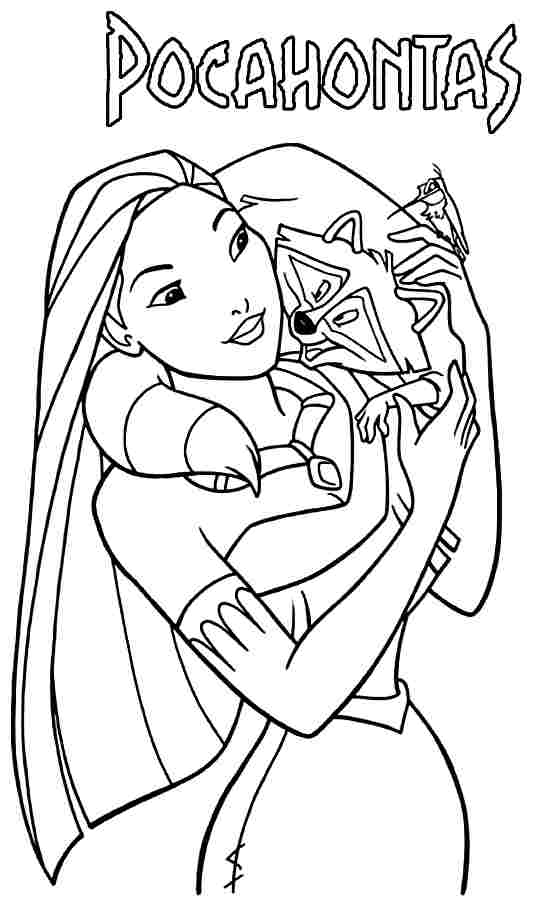 Disney Princess Pocahontas Coloring Sheets 534x897 Disney Princess Pocahontas Coloring Sheets