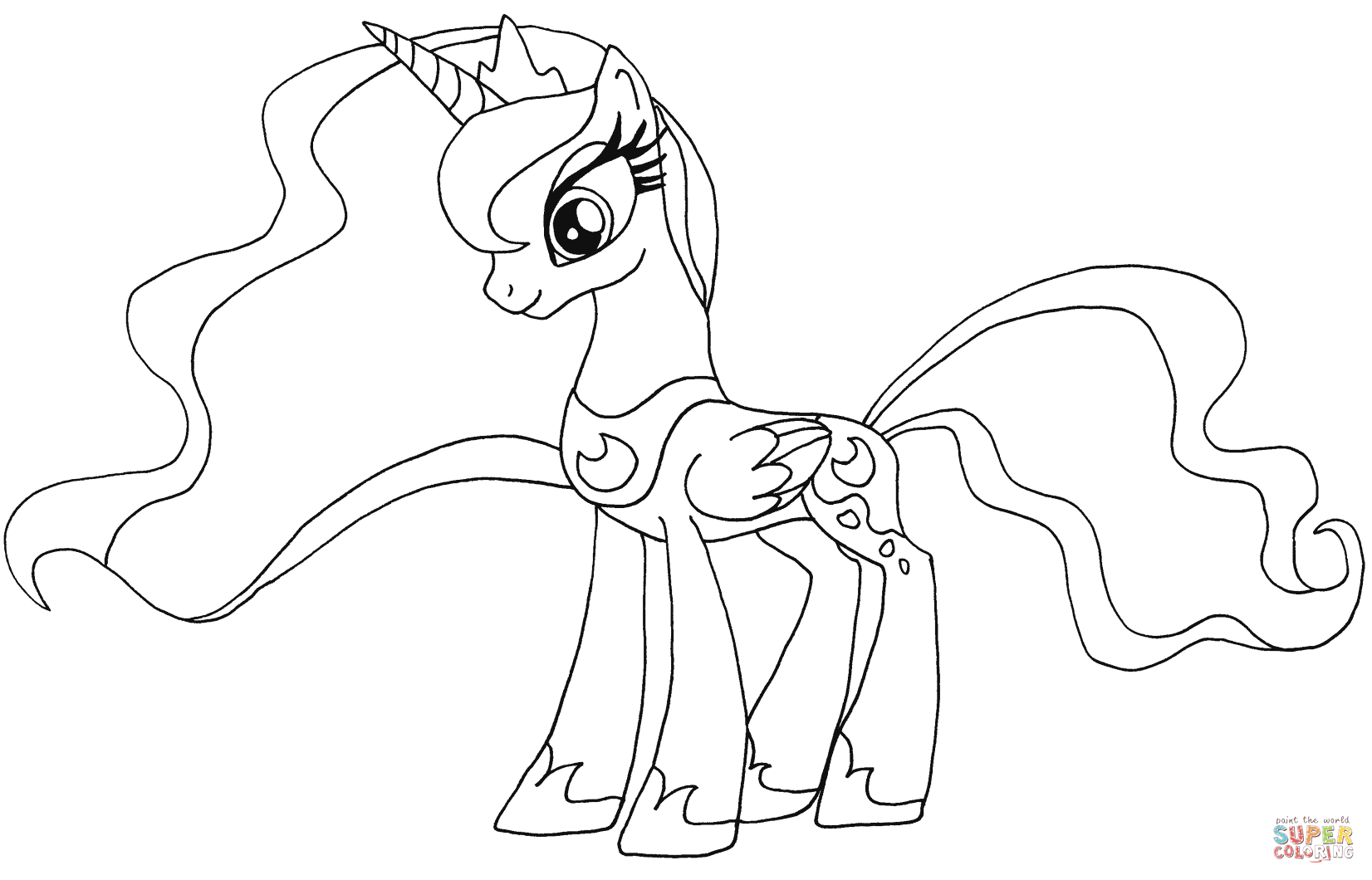 My Little Pony Princess Luna From My Little Pony Coloring Page 1652x1060 My Little Pony Princess Luna From My Little Pony Coloring Page