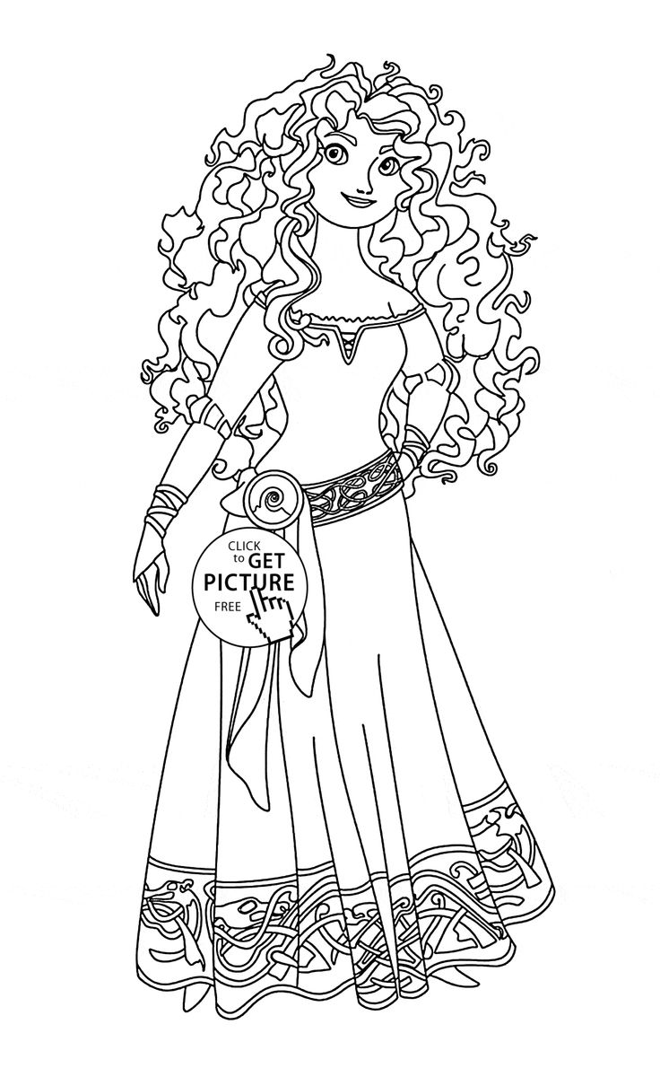 736x1190 Princess Merida Coloring Pages Download