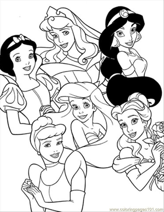Princess Print Out Coloring Pages