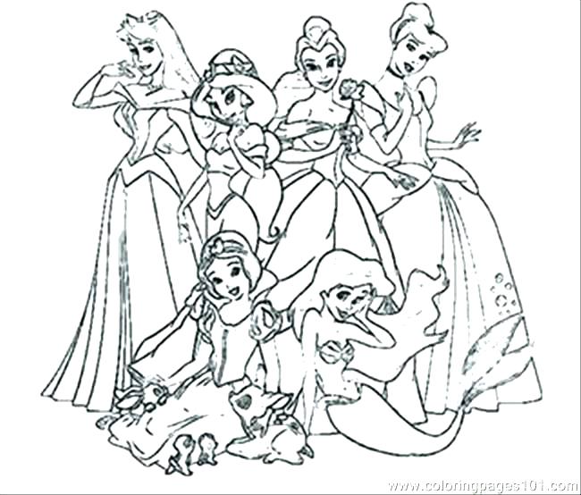 650x554 Princess Coloring Pages Printables Princess Coloring Pages