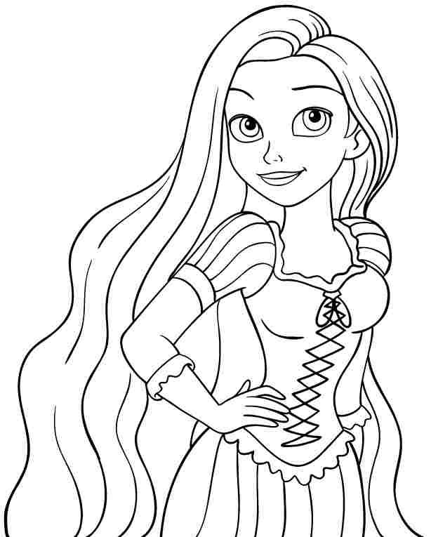 614x765 Unbelievable Coloring Pages Of Princesses In Disney Disney
