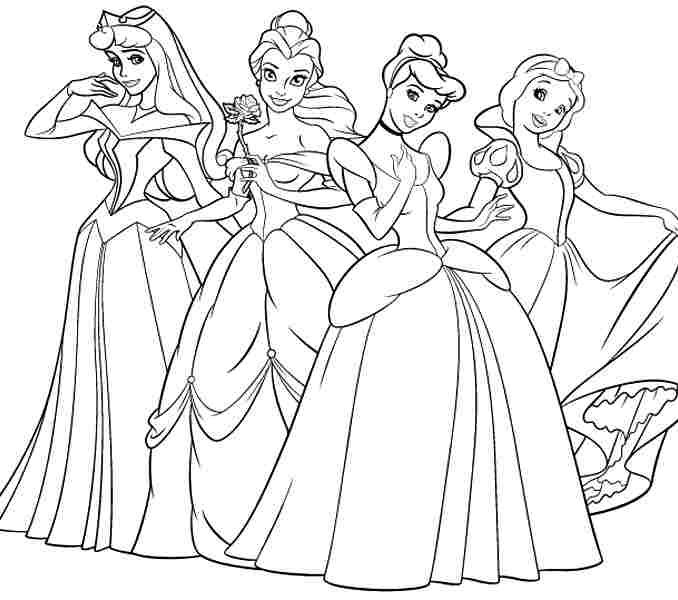 678x600 Disney Princess Colouring All Disney Princesses Colouring Pages