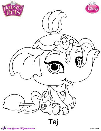 Little Live Pets Coloring Pages Disney Princess Palace Pets Taj 350x452 Little Live Pets Coloring Pages Disney Princess Palace Pets Taj